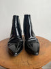 THE ROW Coco Black Patent Leather Kitten Heel Pointed Toe Ankle Boot 36/6/5.5