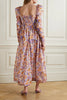 ZIMMERMANN Violet Twist Front Pink Floral Print Empire Waist Long Sleeve Dress 0