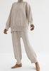 LAUREN MANOOGIAN	$415 Beige Ivory Baby Alpaca Merino Wool Sweat Knit Pants 1/S