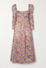 ZIMMERMANN Violet Twist Front Pink Floral Print Empire Waist Long Sleeve Dress 0