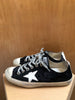 GOLDEN GOOSE V Star 2 Velvet Black White Low Top Womens Sneakers 40/10/9.5