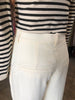 VICTORIA BECKHAM  NWT Off White Fluid Canvas Wide Leg High Waist Pant Trouser 8