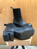 RICK OWENS Beatle Ballast 2021 Phlegethon Black Leather Ankle Calf Boot 38/8