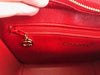 CHANEL - Vtg 1997-1999 Red Caviar Leather  Gold CC Tote Shoulder Bag Purse