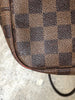 LOUIS VUITTON Neverfull MM Damier Ebene Brown Canvas Leather Tote Bag Purse