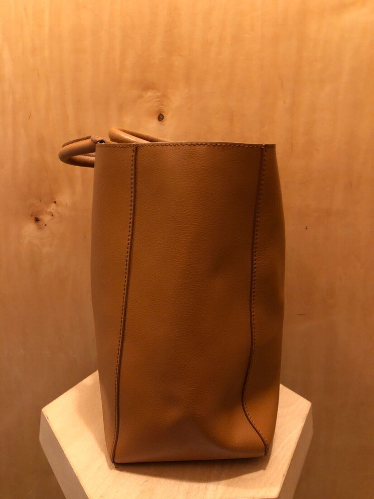 NILI LOTAN 	$1000 NL Caramel Tan Brown Camel Leather Large Tote Bag Purse