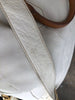 PRADA Caribu Off White Ivory Leather Large Weekender Duffle Shoulder Bag Purse