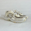 CHANEL White Yellow Transparent Clear PVC Plastic Vtg Low Top Leather Sneaker 35