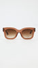 THIERRY LASRY Unicorny Translucent Amber Orange Brown Square Frame Sunglasses