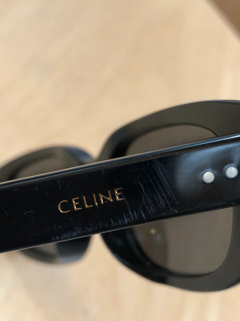 CELINE CL40095U Black Small Oval Rectangle Cat Eye Glasses Sunglasses