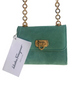 SALVATORE FERRAGAMO Sea Foam Blue Green Suede Leather Gold Chain Mini Bag Purse