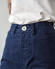 JESSE KAMM Ranger Midnight Navy Blue Cotton Canvas Straight Slim Leg Pant 4/6