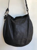 HENRY BEGUELIN Sella Horse Pony Calf Hair Black Leather Hobo Saddle Bag Purse