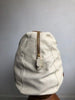 PRADA Caribu Off White Ivory Leather Large Weekender Duffle Shoulder Bag Purse