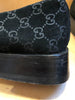 GUCCI	Men's Vtg Black Suede GG Monogram Logo Square Toe Loafer UK 9.5 / US 10