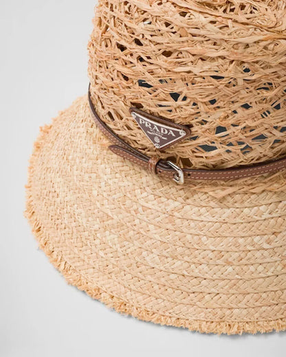 RAFFIA TALL BUCKET HAT