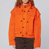 ECKHAUS LATTA $800 Mobile Flame Orange Crop Unisex Nylon Cargo Vest/Jacket XS