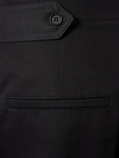TOTEME NWT Black Double Pleated Cotton Straight Leg Ssense Pant Trouser 38/6