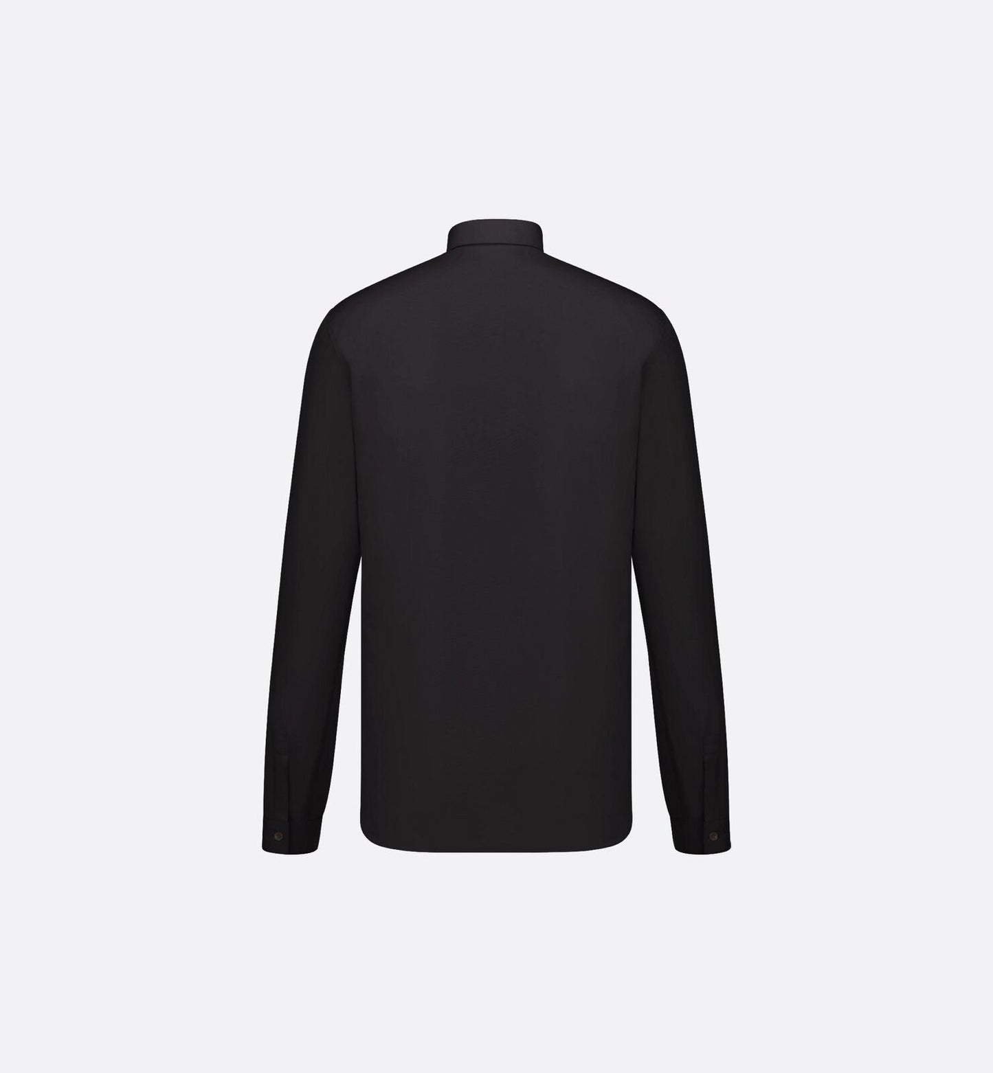DIOR  Homme Men Black Cotton Collar Bee Embroidered Button Up Top Dress Shirt 38