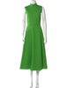 EMILIA WICKSTEAD  Sheila Cloqué Green Button Up High Neck Midi Dress UK 6 US 0/2