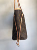 LOUIS VUITTON Neverfull Brown Canvas Monogram Print Shoulder Bag Tote Purse