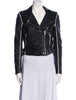 IRO Ashville Ashvie Black White Trim Fitted Leather Biker Moto Jacket 36/4/2