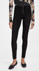 ALICE & OLIVIA NWT Zip Front Black Suede Lambskin Skinny Dress Pant Legging 0