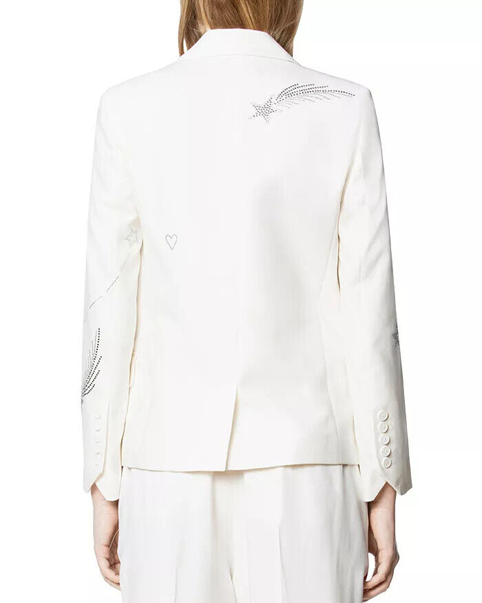 ZADIG & VOLTAIRE	Victor Strass White Crystal Shooting Star Jacket Blazer 36/4