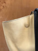 CELINE	Trapeze Cobalt Blue Beige Black Suede Leather Colorblock Bag Purse