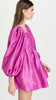 AZEEZA NEW Cameron Orchid Purple Pink Empire Waist Long Sleeve Silk Mini Dress L