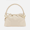 YUZEFI NWT Bom Cream Beige Taupe Leather Scrunch SSense Gold Shoulder Bag Purse