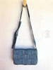 BOTTEGA VENETA Cassette Light Blue Jean Denim Woven Crossbody Shoulder Bag Purse