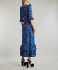 THE VAMPIRES WIFE NWT Cinderella Cobalt Blue Floral Print Cotton Midi Dress 8/4