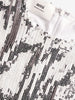 AMI PARIS Silver Metallic Sequin Fluted Long Sleeve Top Dress Shirt Blouse S