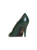 GUCCI	Blanca Malaga Kid Dark Green Leather Pointed Toe Stiletto Heel Pump 37.5