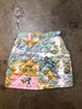 MOSCHINO Vtg 90s Pastel Quilted Padded Pink Green Satin Mini Skirt 44/S/XS