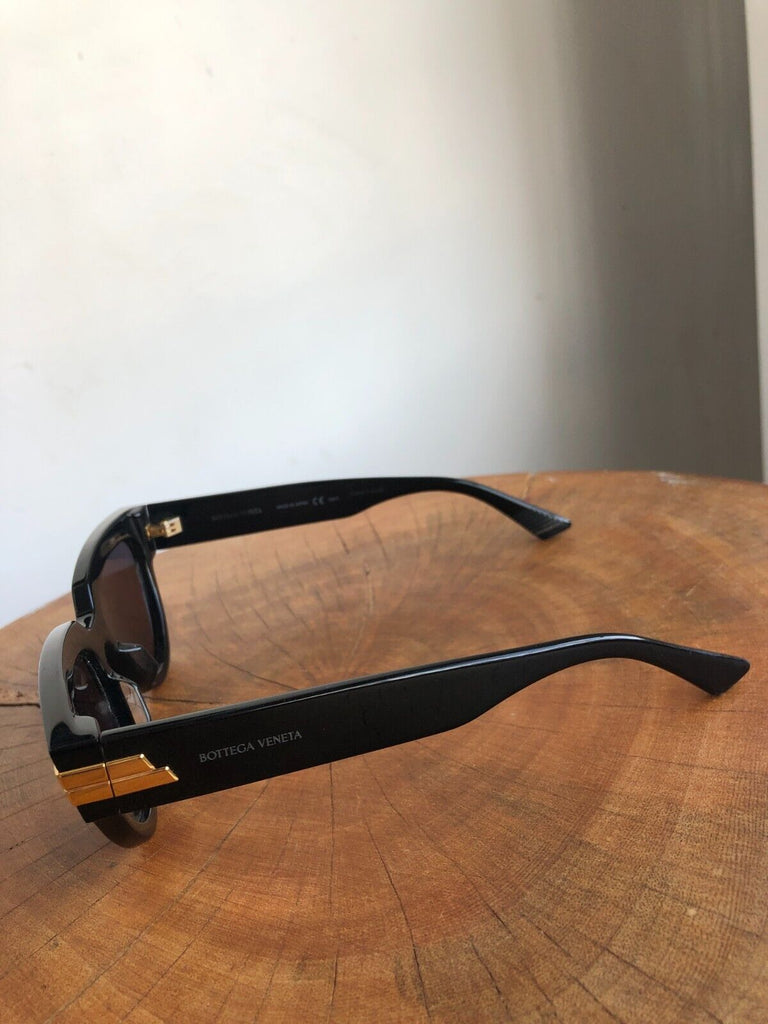 BOTTEGA VENETA BV1035S $510 Black Gold Gray Cat Eye Glasses Sunglasses