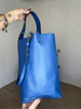 PROENZA SCHOULER Sullivan White Label Blue Leather Bucket Shoulder Bag Purse