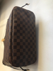 LOUIS VUITTON Neverfull MM Damier Ebene Brown Canvas Leather Tote Bag Purse