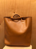 NILI LOTAN 	$1000 NL Caramel Tan Brown Camel Leather Large Tote Bag Purse