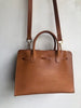 MANSUR GAVRIEL Sun Brown Tan Camel Vegetable Leather Bow Shoulder Bag Purse