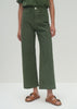 JESSE KAMM Sailor Olive Green High Waisted Wide Leg Canvas Cotton Canvas Pant L