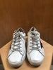 GOLDEN GOOSE Superstar White Maroon Suede Star Green Sequin Low Top Sneaker 37