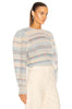 ISABEL MARANT Eleonore Blue Stripe Print Puff Sleeve Mohair Wool Sweater 36/4