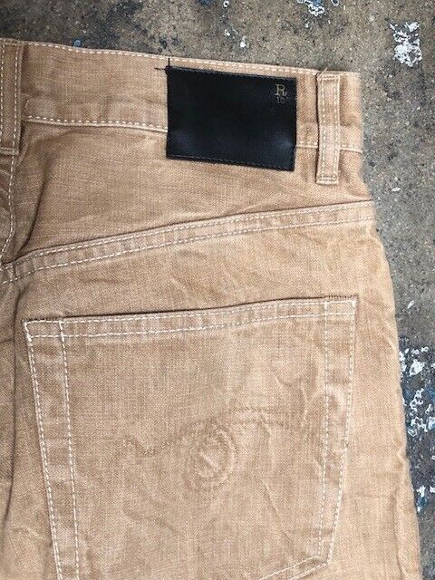 R13	Drop Denim Kurtis Khaki Wash Tailored Jeans 26