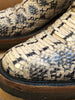 DRIES VAN NOTEN Mens Snakeskin Python Print Beige Lace Up Derby Shoes 42/8.5