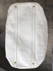 PRADA Caribu Off White Ivory Leather Large Weekender Duffle Shoulder Bag Purse