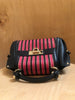 SALVATORE FERRAGAMO Sofia Pink Black Crossbody Leather Mini Satchel Bag Purse