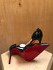 CHRISTIAN LOUBOUTIN Iriza Black Patent Leather Point Toe Stiletto Heel Pump 38.5