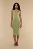 Mirror Palais Supermodel Pistachio Green Sleeveless Ribbed Jersey Midi Dress S